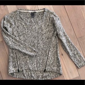 Gray Quinn Sweater with Zipper Detail